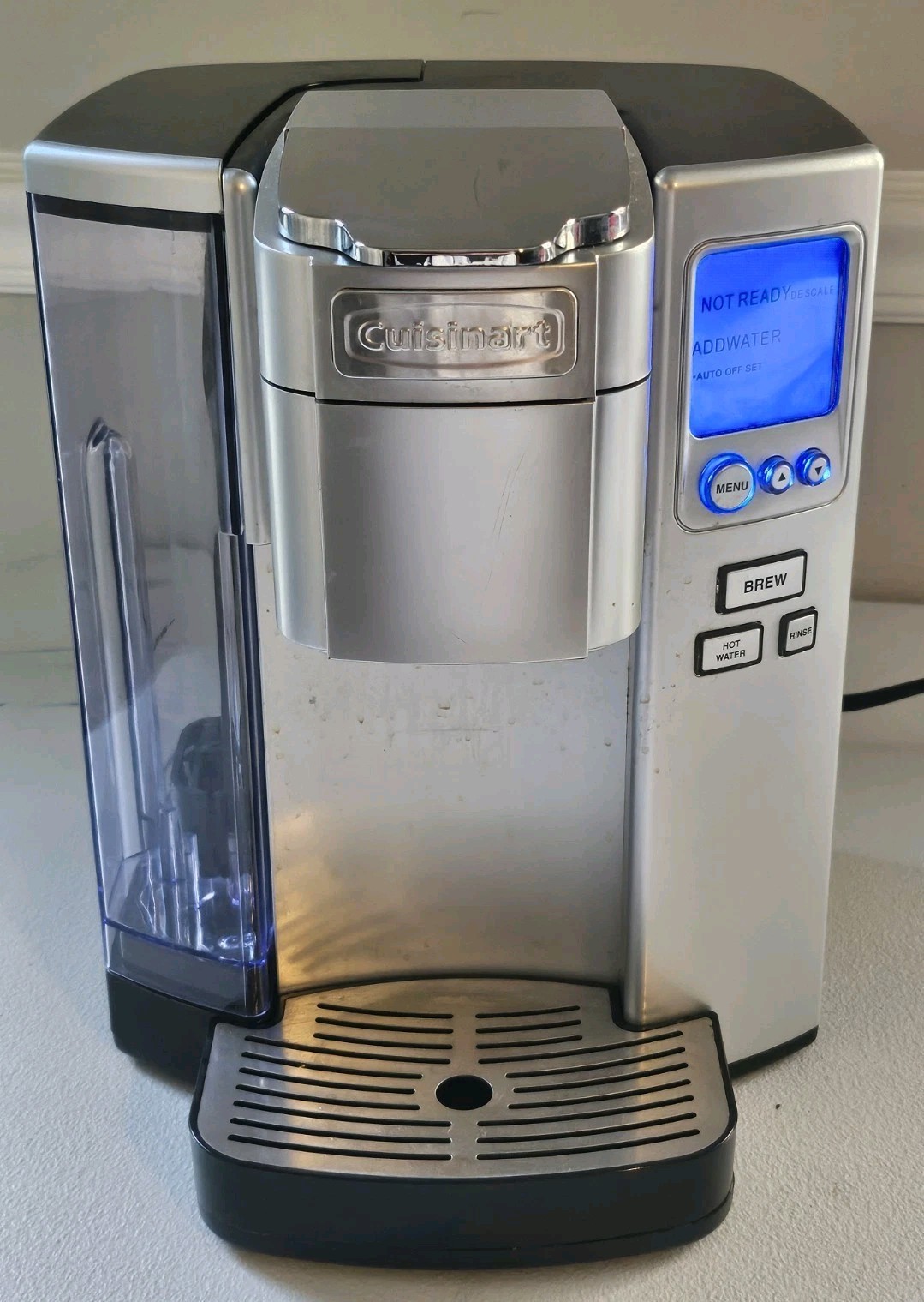 Cuisinart SS10FR SS-10 Premium Single Serve Brewer Silver & Black W/Storage Cup