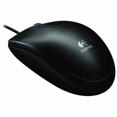 Black Logitech B100 Optical USB Mouse
