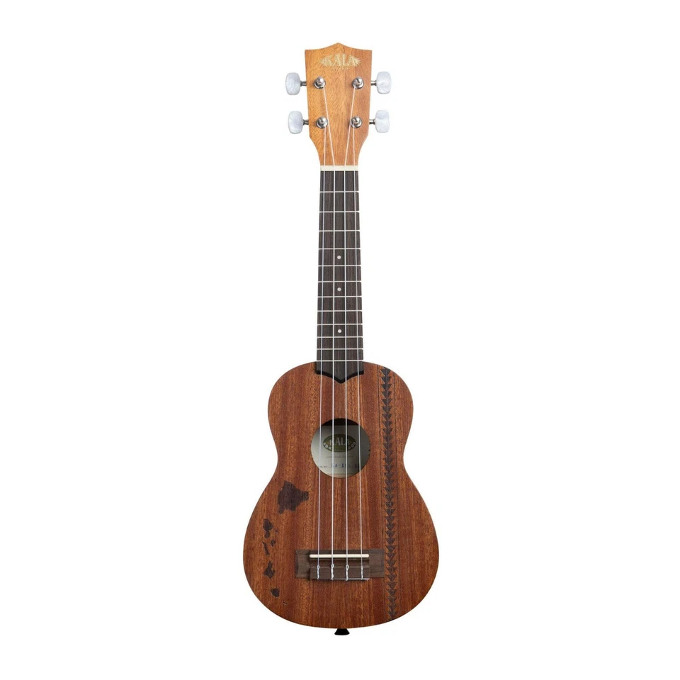 Kala Mahogany 4-String Soprano Ukulele Hawaiian Islands Tattoo Band