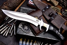 CFK Handmade AUS 8 Custom SHEEP HORN BONE Large Sub hilt Hunting Camping Knife