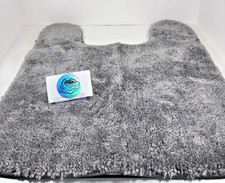 U Shaped Grey Carpet Contour Rug Toilet Mat W...