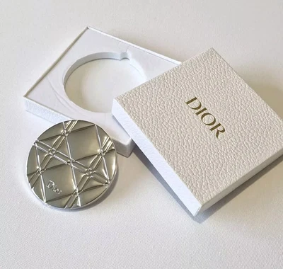 Christian Dior Silver Metal Compact Mirror VIP Gift Boxed Sealed Exclusive