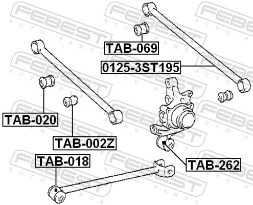 2x CONTROL ARMTRAILING ARM BUSH TAB-002Z FOR TOYOTA CAMRYCELICASUPRA 2.0L 4cyl - Picture 3 of 9