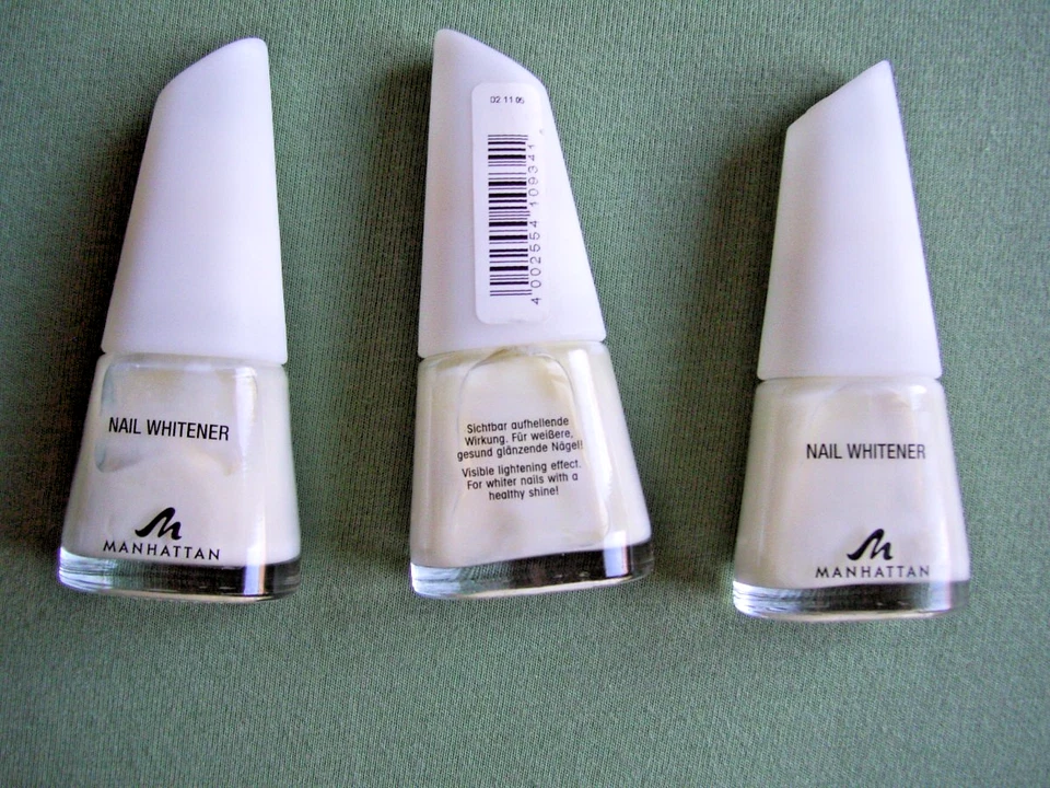3x Manhattan Nail Whitener Nagellack Weiß 11ml Neu + Beipack