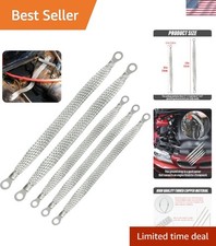 Universal Flat Braided Copper Ground Strap Set: 3x10" & 2x13" Lengths Included