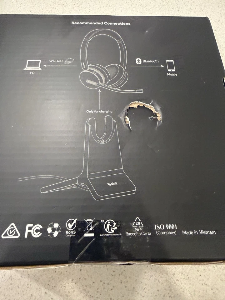 Yealink Wh64 híbrido doble con soporte de carga Teams X004ee4xed Foto 4 de 4