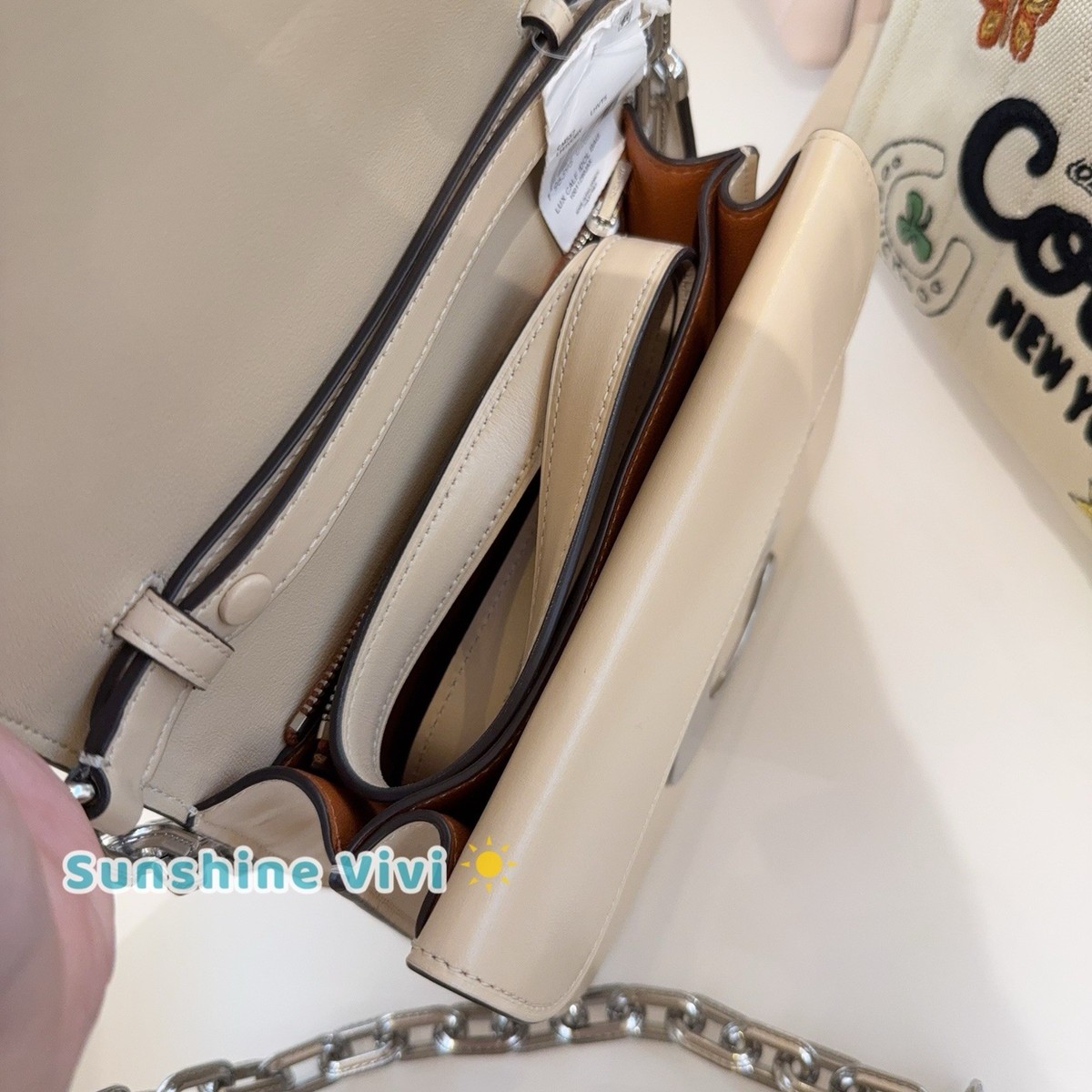 NWT COACH Crossbody Bag Idol Bag Ivory Leather CM557 | eBay