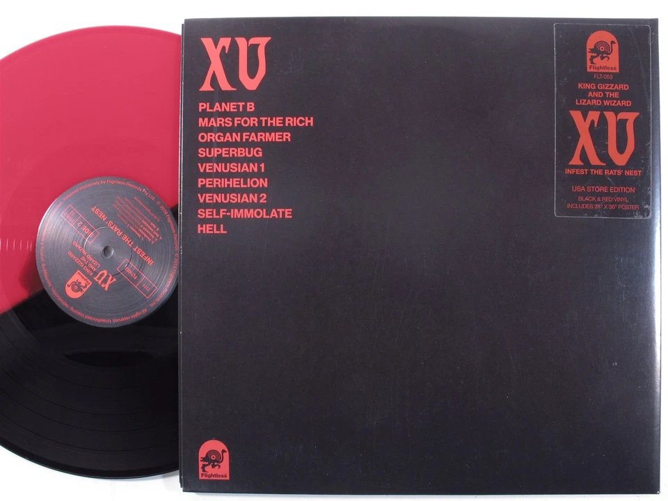 KING GIZZARD & THE LIZARD WIZARD Infest.. FLT-053 LP NM red/black vinyl poster a - Image 2 of 3