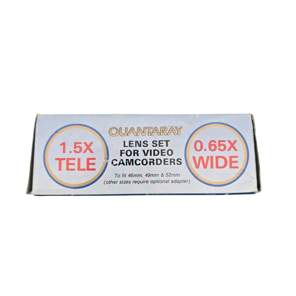 Quantaray Video Telephoto & Wide Angle Auxiliary Lens Set Made In Japan Nib - Image 4 of 4