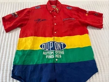 VTG Jeff Hamilton Jeff Gordon NASCAR Shirt Size Large Rainbow
