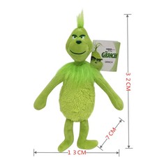 Grinch Plush Doll Cute Cartoon Soft Stuffed Toy Christmas Gift
