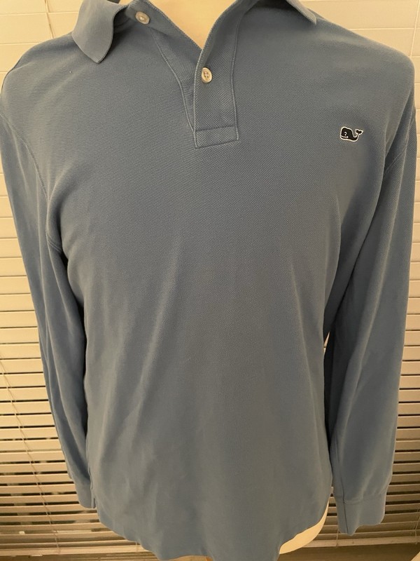 VINEYARD VINES MENS LONG SLEEVE POLO  SIZE L 100% cOTTON