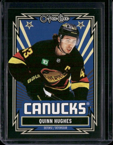 2025-26 O-Pee-Chee #285 Quinn Hughes Retro Black Border #/100 - Bild 1 von 2