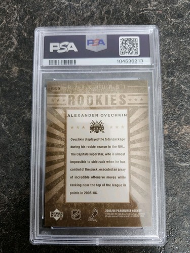 2005-06 Parkhurst Rookie PSA 9 Alexander Ovechkin Card# 669 - Picture 2 of 2