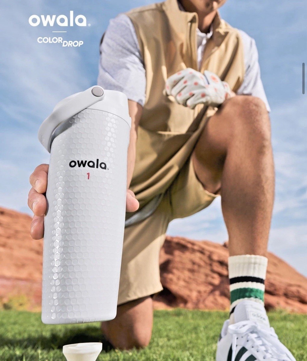 Bottiglia Owala FreeSip Sway Fairways For Days 30oz - Edizione Speciale Golf Acciaio Inox Bianco - Foto 6