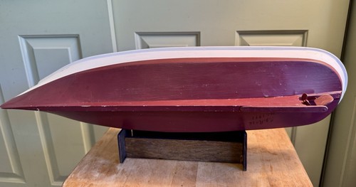 BEAUTIFUL Vintage Hand Crafted 28" Wooden Model Boat Ship Nautical - Picture 6 of 9