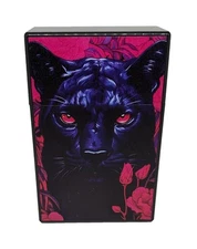RYO Panther Reg. King Size Push-N-Open Plastic Black Cigarette Case