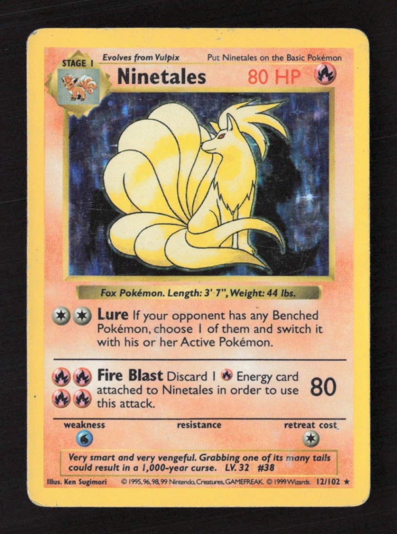 Ninetales Rare Base Set (Shadowless) 012/102 HP Pokémon TCG | eBay