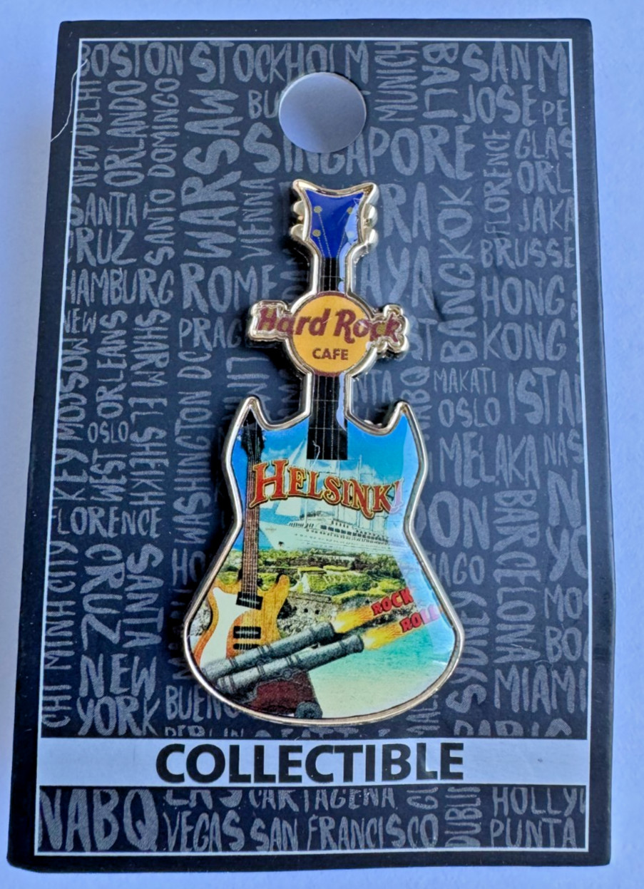 Hard Rock Café Helsinki Original Guitar City Finland T Pin New Mint