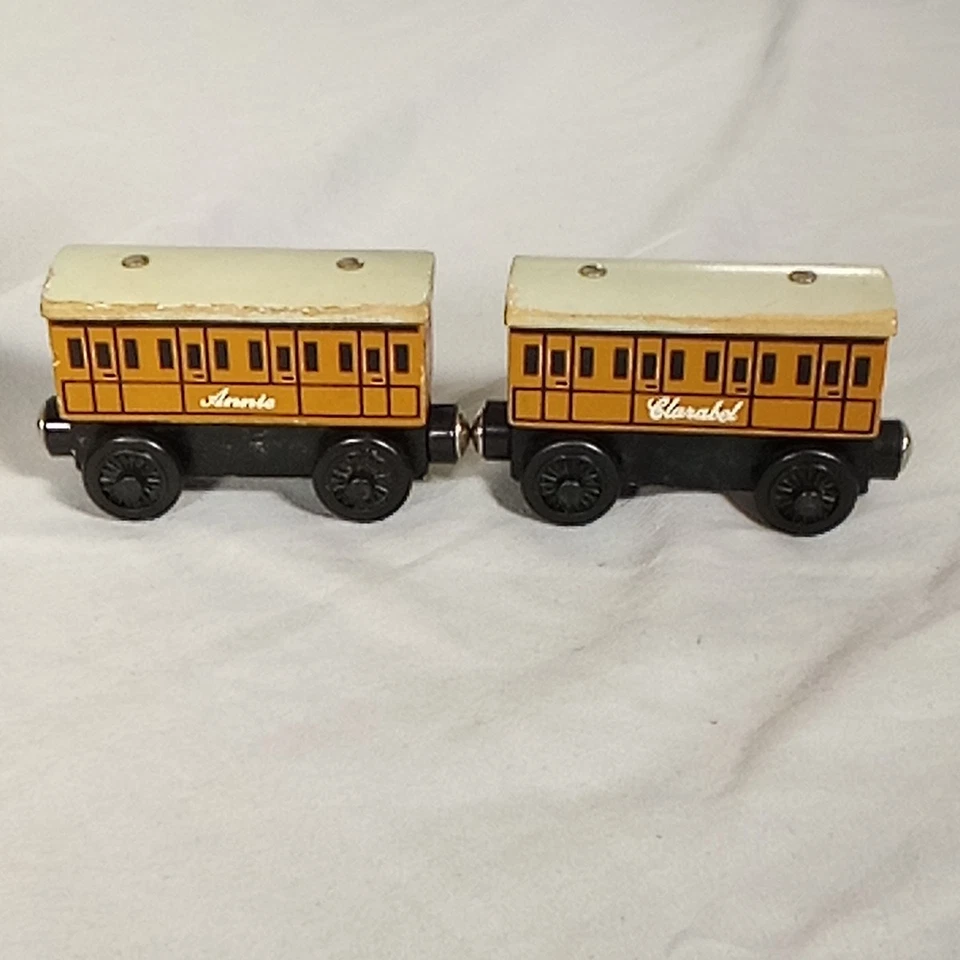 Thomas & Friends Annie Clairabel tren de madera vagones de pasajeros años 90 Foto 4 de 4