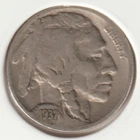 1937 US Indian Head Buffalo Nickel FULL DATE Rare 89 Year Old Collection Coin