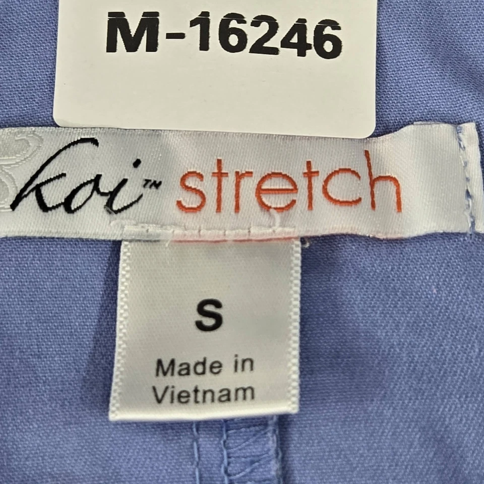 Koi женщин скраб Топ S светло-синий эластичной молнии PO #CT91974 короткий рукав - Изображение 3 из 4