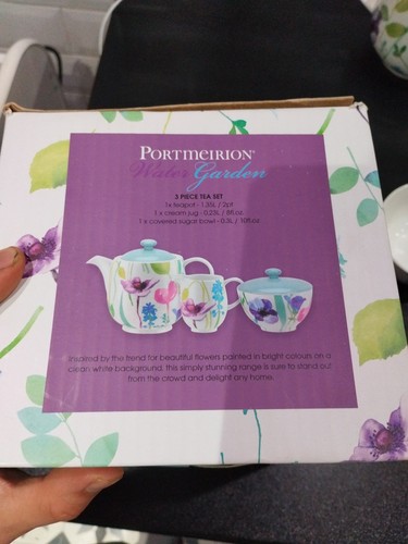 Portmeirion Water Garden Set Teapot Sugar Bowl Milk Jug - Picture 5 of 5