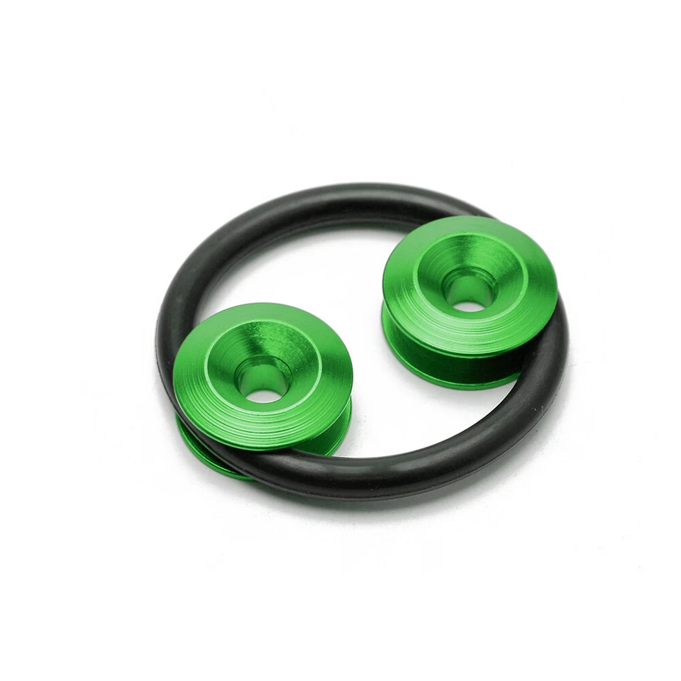 Prendedores verdes de liberação rápida para para-choques dianteiros anel de reforço para-choques traseiros - Imagem 3 de 4