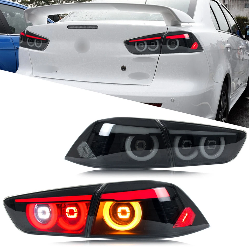 For Mitsubishi Lancer /EVO X 2008-2017 LED Tail Light Rear Light Animation/Smoke - Image 3 of 4