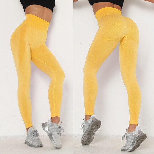 Pantaloni Yoga Donna Vita Alta Leggings Anticellulite Allenamento Compressione Push-Up - Foto 37 di 46