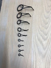 Fuji BYOG Fishing Rod Guides Black Frame Oxide Rings. Set of 9