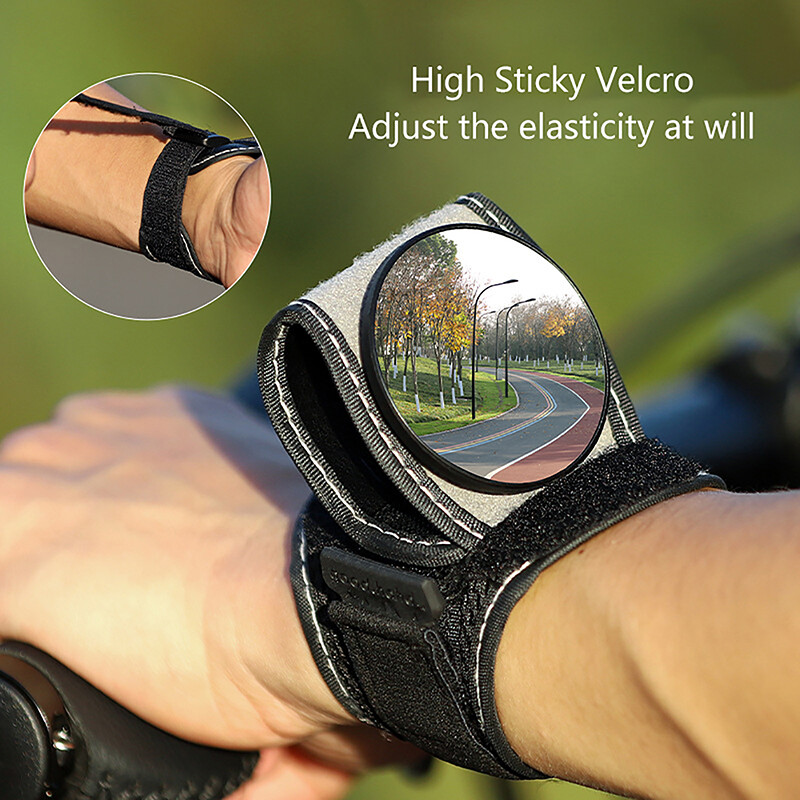 Bicycle Rearview Mirror Arm Wrist Strap Safety Rear View Cycling Bike