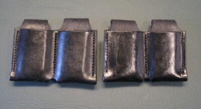 SASS, Wild Bunch, Two 1911  Double Mag pouches, Black,  for 2.5'' belt, New