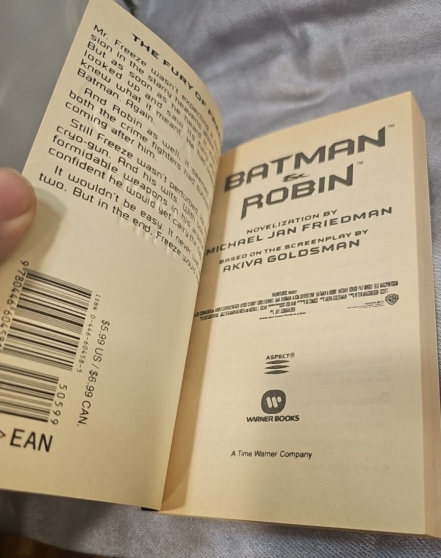 Batman & Robin By Michael Friedman 1997 1st Edition Movie Novelization