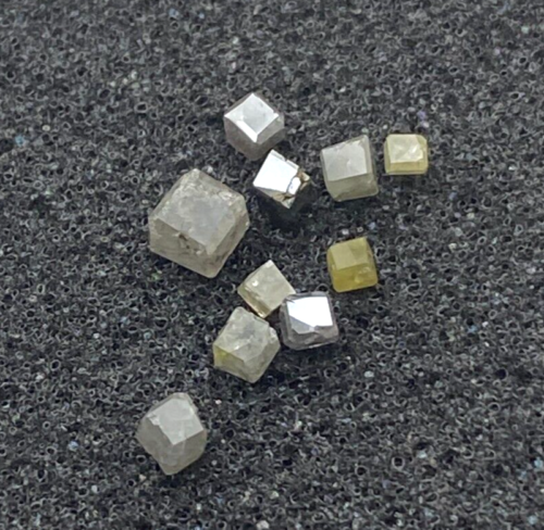 Fancy Cube Diamond Lot 10 Pcs 1.58TCW Mix Color Natural 3X Box Shape Flat Cut - Photo 1 sur 12