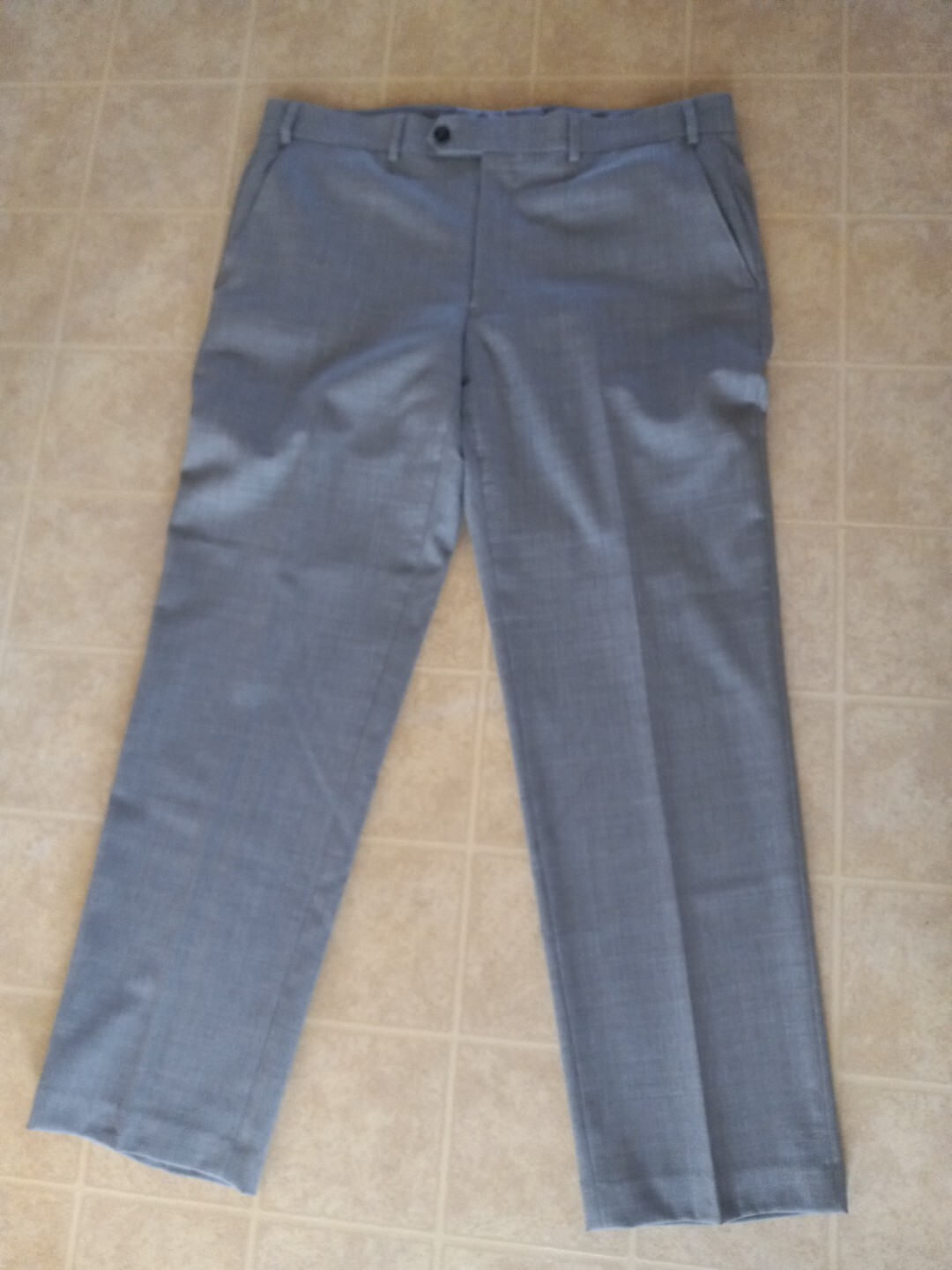Chaps Ralph Lauren Dress Pants Mens Gray Straight Flat Front - Size 36x30
