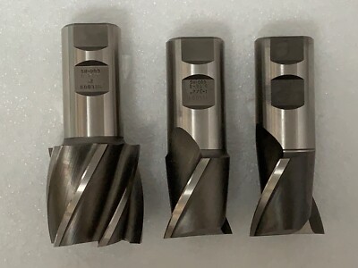 3 NEW! WELDON 1-1/4  SHANK 2 & 6 FLUTE HSS END MILLS 1-5/8, 1-3/4 & 2  CUT DIAM.