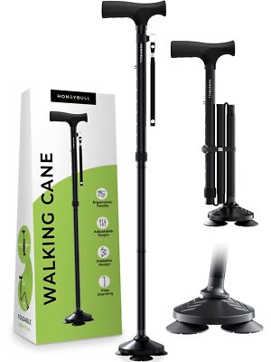 HONEYBULL Walking Cane for Men & Women - Foldable, Adjustable, Collapsible, F...