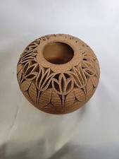 Vintage Handmade Pottery Luminary - Candle