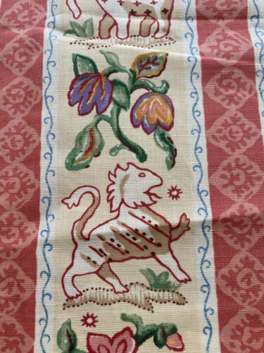 “Tapestry Animals” - Lee Joffa High End Decorator British Linen Panel WW794 - Foto 2 di 5