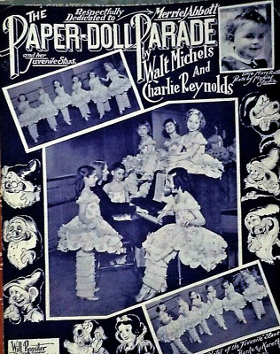 Paper Doll Parade 1938 MERRIEL ABBOTT Stars & DISNEY SNOW WHITE Cv Sheet Music