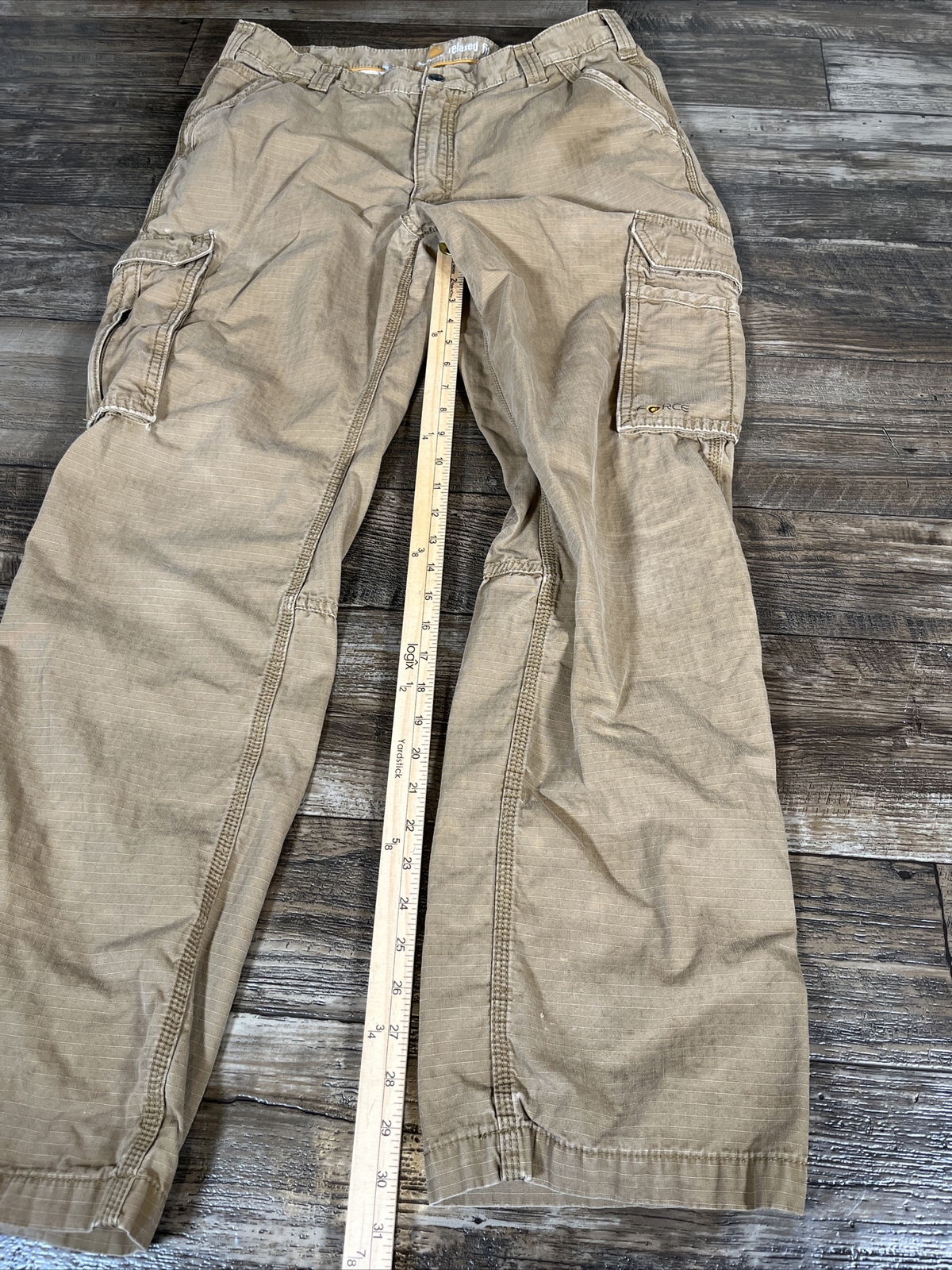 Carhartt Force Ripstop Canvas Cargo Pants Khaki Tan Men's 36x34 101148257 S eBay