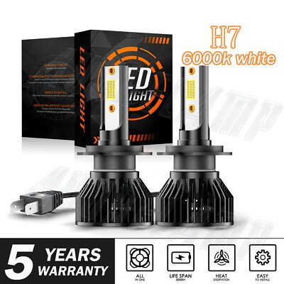 LED Headlight Kit H7 6000K White Low Beam Bulbs for SUBARU B9 Tribeca 2006-2007