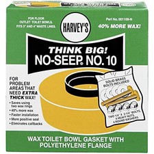 Harveys Toilet Bowl Gasket with Wax  Flange Polyethylene