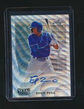 ERICK PENA 2020 LEAF METAL DRAFT AUTO SILVER WAVE
