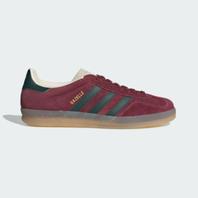 New Adidas Gazelle Indoor 3-Striples Shoes - Shadow Red (JH5403