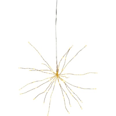LED-Hänger ''FIREWORK'' messing 60er warmweiß 26x26cm innen Batterie Timer 710-18
