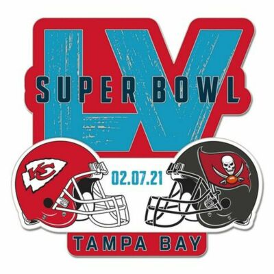 Super Bowl LV 55 Kansas City Chiefs vs Tampa Bay Buccaneers Pin Lapel NFL 