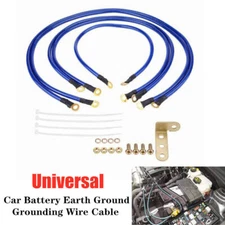 5Pcs Car Battery Earth Ground Grounding Wire Cable Set 60cm/80cm/100cm