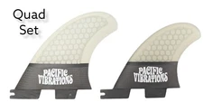 PACIFIC VIBRATIONS RS quad (fits) FCS2 SURFBOARD Fins honeycomb Fiberglass 